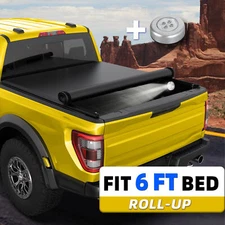 6ft Soft Roll Up Truck Tonneau Cover For 2016-2022 Toyota Tacoma Short Bed