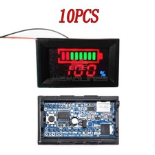 10x DC12V Lead Acid Batteries Battery Indicator Capacity Tester Voltmeter 5-15mA