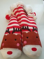 NWT - Cat  Jack Christmas Rudolph or Slipper Socks size 5 1/2 to 8 1/2