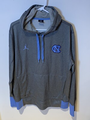 Air Jordan MJ UNC Tar Heels Zip Up Hoodie Jacket North Carolina ELITE Sz L 