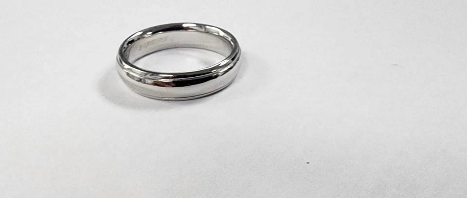 Anillo banda platino 950 5 mm tamaño 8,75 ARTE TALLADO pulido**ACTÚA AHORA** Foto 3 de 4