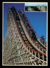Oversized postcard New Jersey NJ Jackson Six Flag Great Adventure Roller Coaster