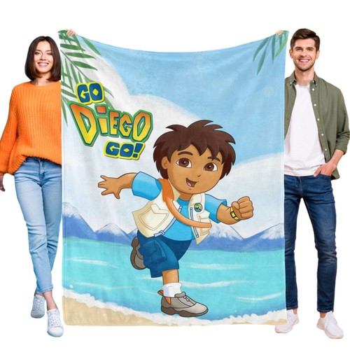 Go Diego Go Flannel Blanket Bed Sofa Couch Throw Birthday Gift for Girls - Picture 13 of 14