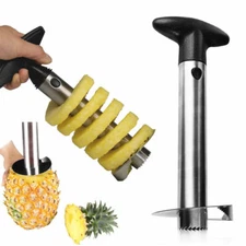 Pineapple Corer Slicer Handheld Cylindrical Stainless Steel Kitchen Tool New