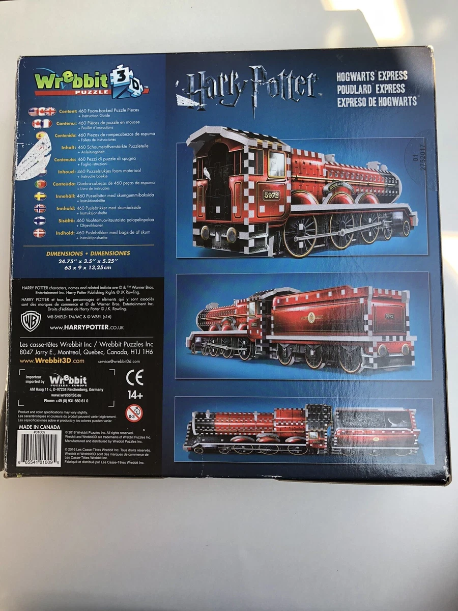 Wrebbit 3D Puzzle Hogwarts Express Train 460 Pieces Harry Potter Complete