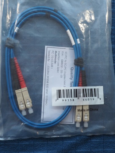 Two Allen Tel GBSC2-D3-01 Fiber Optic Patchcord SC To SC Duplex MM 50/125 3mm 1M - Picture 5 of 10