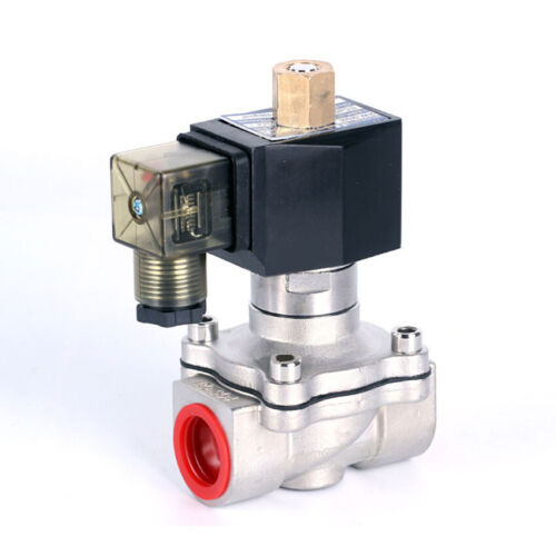 Magnetventil G1/4" 3/8" -2" 304 Edelstahl DC24V AC220V stromlos Offen bis 100°C - Bild 4 von 9