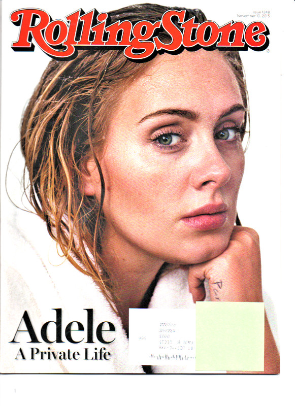 Rolling Stone Issue  November 19, 2015 Adele  A Private Life Mint Condition