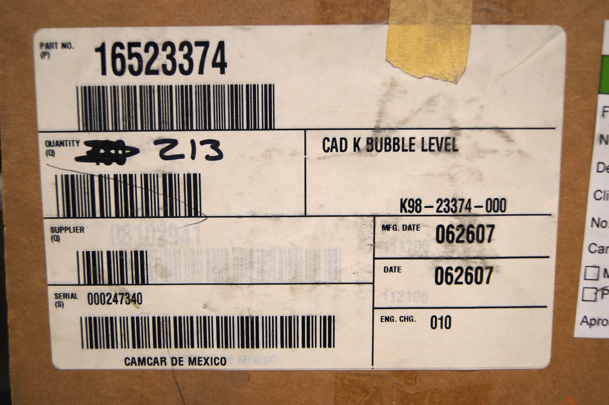 General Motors GM Headlight Bubble Level New OEM 16523374 | eBay