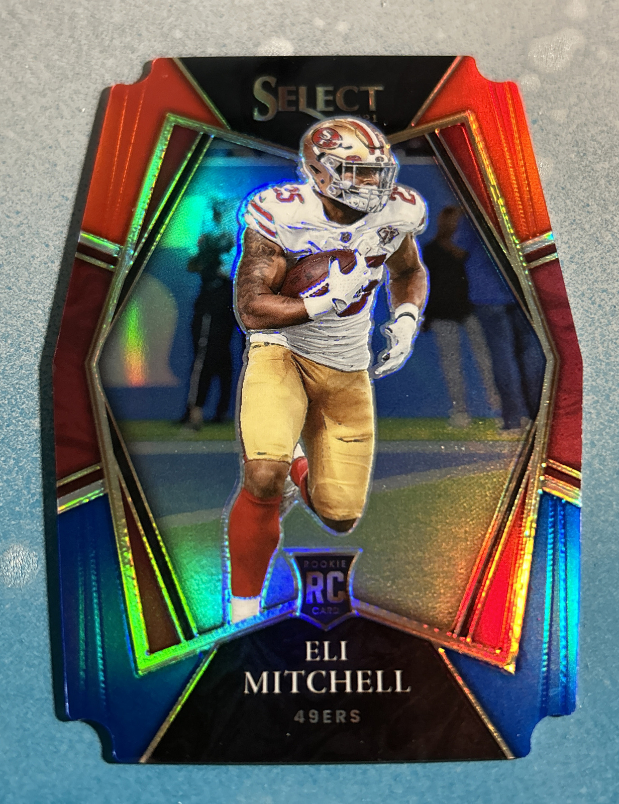 2021 Panini Select Eli Mitchell Red Blue Premier Die Cut Prizm Rookie RC #192