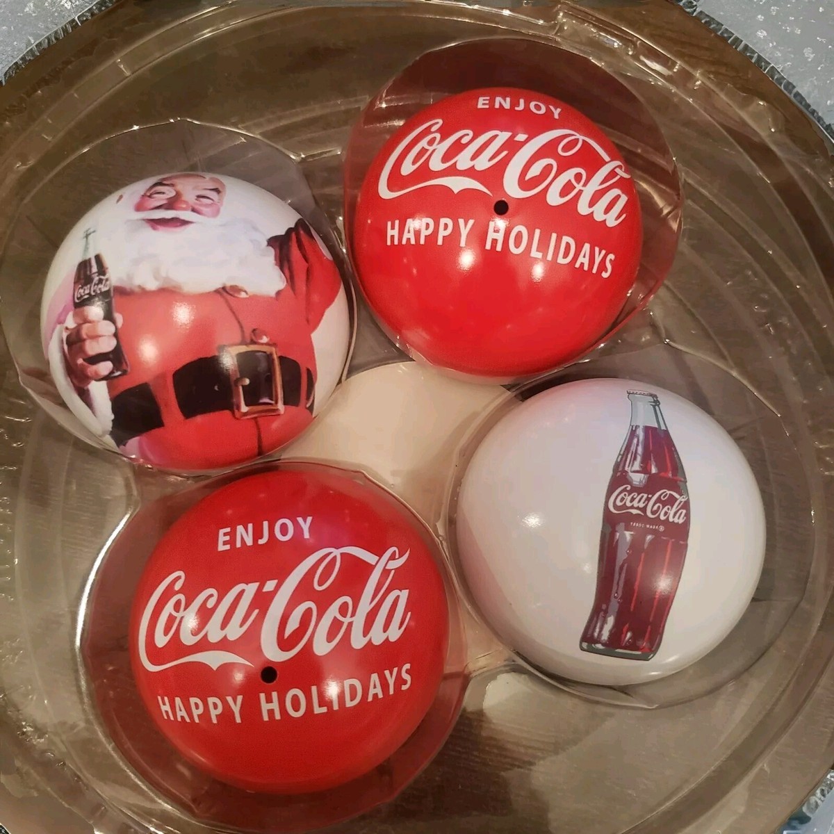 09 Coca-Cola Collectible Christmas Ornaments - Coke Bottle/Santa