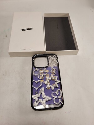Casetify Impact Case For Apple iPhone 15 Doodles Print Clear Black