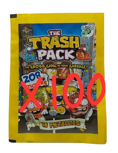 LOTE DE 100 SOBRES DE CROMOS STICKER TRASH PACK (LOS BASURILLAS) 2011 GIROMAX - 第 1/1 張圖片