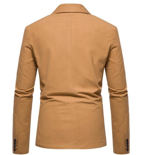 Men's Blazer Wedding Suit One Button Jacket Solid Casual Lapel Coat Gift - Picture 14 of 22