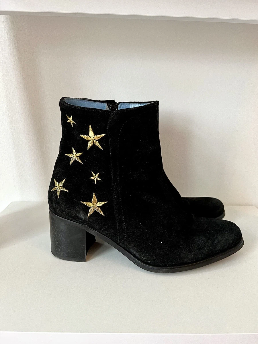 Black boots with gold clearance stars