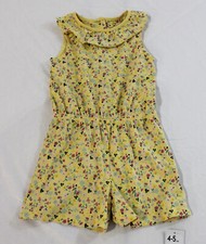 Mothercare Girl's Sleeveless Floral Playsuit BH6 Yellow Size: 4-5yrs NWT