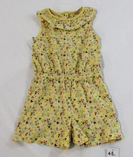 Mothercare Girl's  Sleeveless Floral Playsuit BH6 Yellow Size: 4-5yrs NWT
