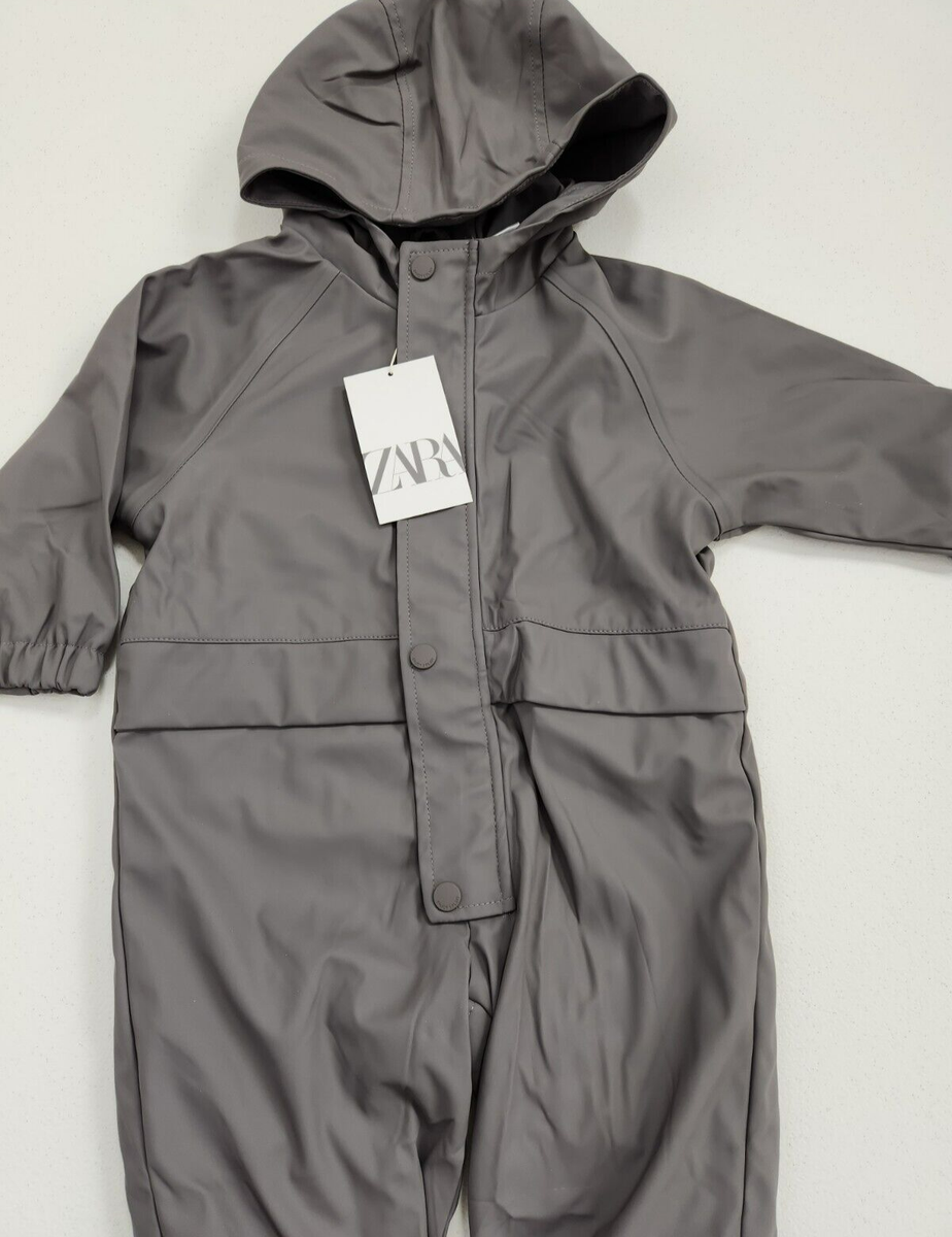 ZARA TODDLERS/ KIDS SNOWSUIT/RAIN/WINTER WARM GRAY JUMPSUIT | eBay
