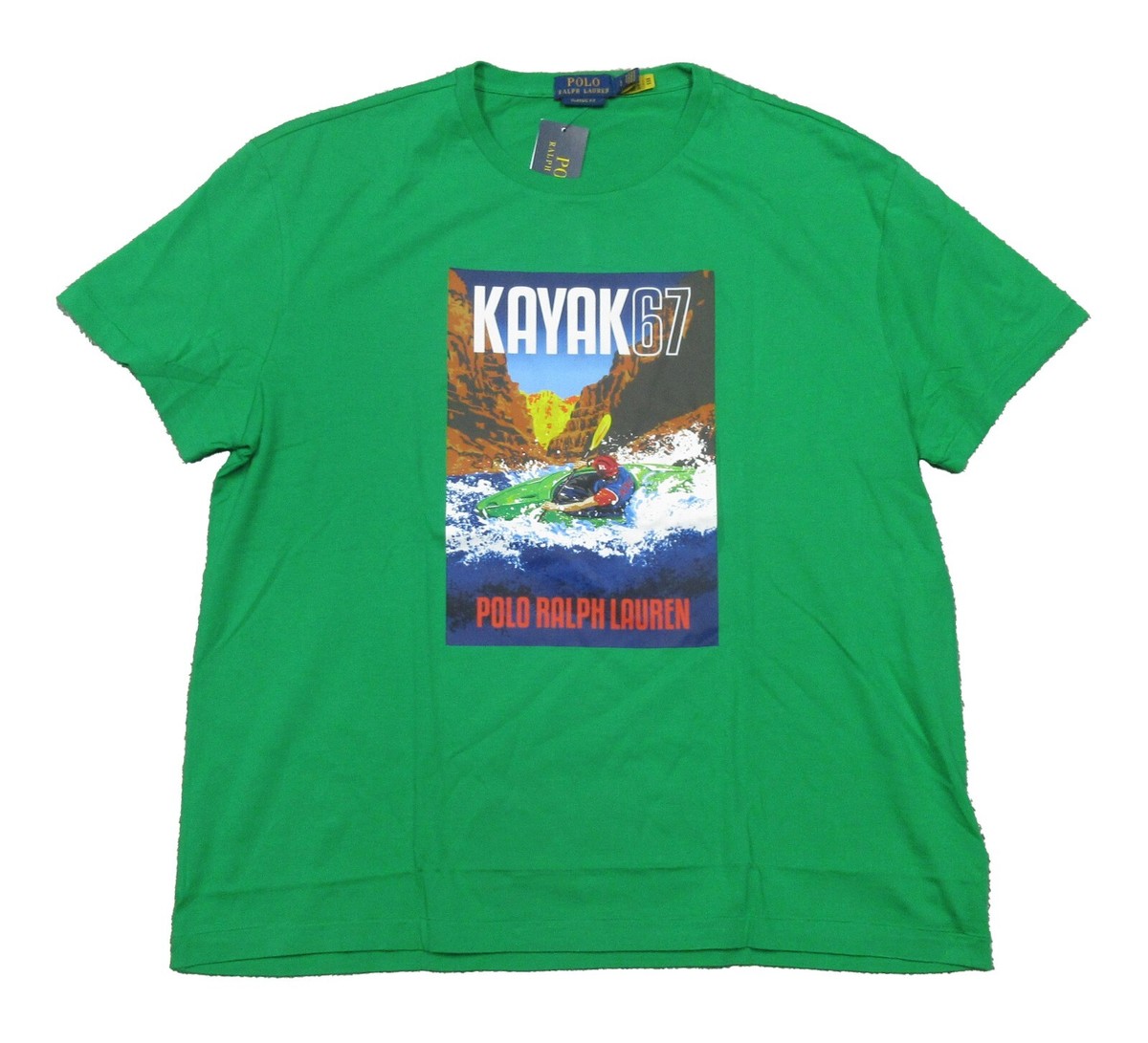 Polo Ralph Lauren Men's Green Kayak 67 Summit Graphic Short Sleeve