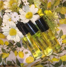 3 Essential Oil Fragrance Roll-On  "Sweet Romance" "Embrace Love" "Enchantress"