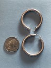 Vintage Sterling Silver Hollow Hoops And Ball Stud Set Of 2 Earings — photo 2