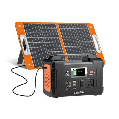 Flashfish 200W 151Wh Portable Power Station w/wo 60W 18V Solar Panel Refurbished