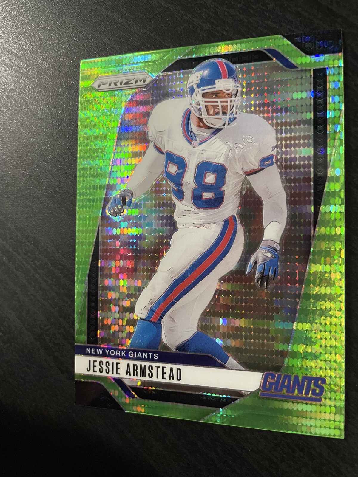 Jessie Armstead 2024 Panini Prizm #220 Neon Green Pulsar! N.Y. Giants!