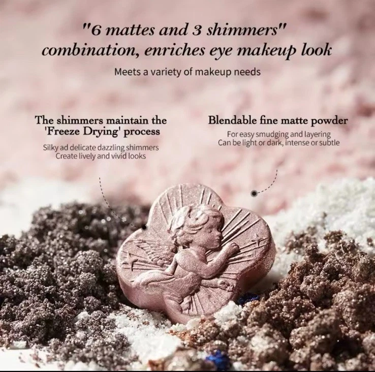 Paleta de sombras de ojos Flower Knows Little Angel 9 colores Eden Angel nueva en caja Foto 3 de 4