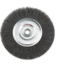 8-Inch x 5/8 - 1/2-Inch Arbor, Carbon Steel Crimped Bench Wire Wheel - 0.012-...