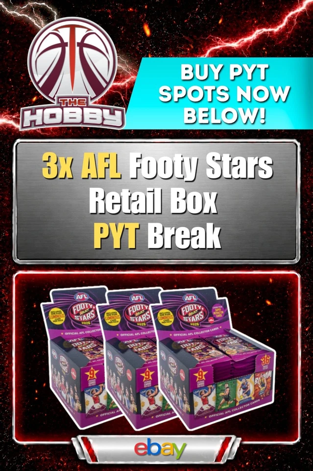 PRESOLD 3x AFL Footy Stars Retail Box PYT Break - Info Below