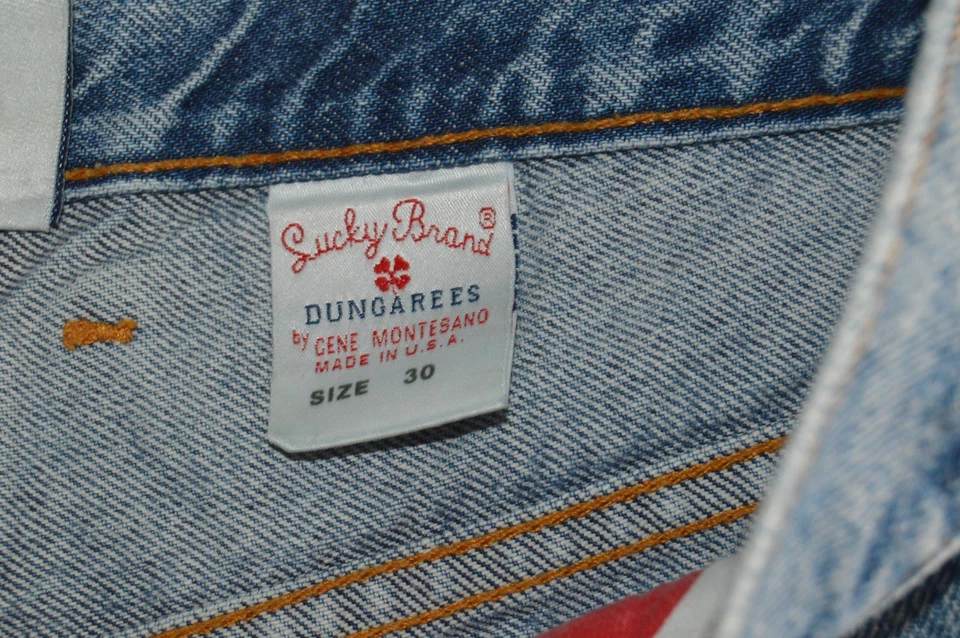 Vintage Lucky Brand Jeans Mens 30x30 Blue 81 Relaxed Fit Denim Made In USA - Image 3 of 4