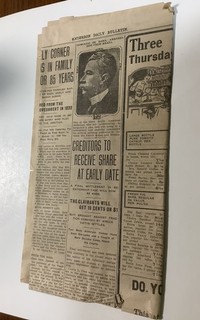 Vtg Newspaper Pages Anderson Indiana Daily Bulletin 4/29/1914 FREE SHIPPING