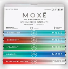 MOXE Natural Variety 5-Pack Non Electric Smoking & Vape Alternative Mints NEW