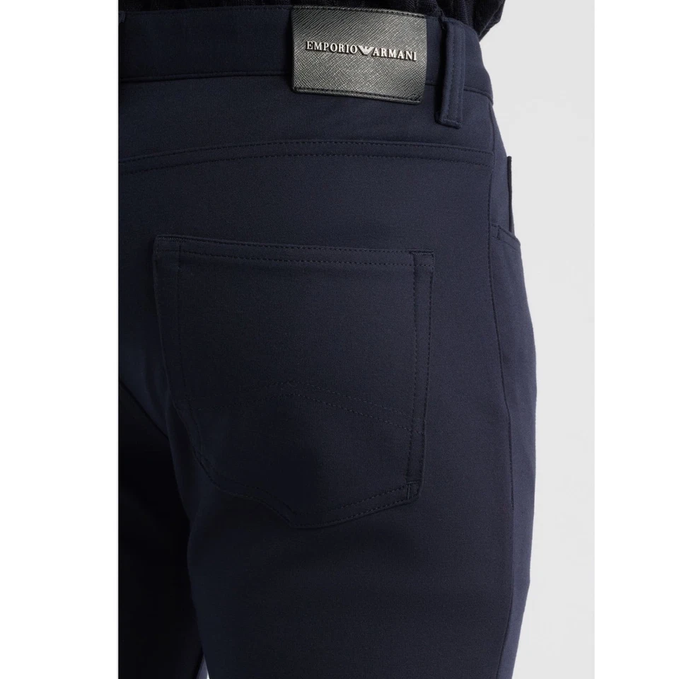 Calça de viagem Emporio Armani EA7 Navy Tech 34x30 nylon elástico poliamida reta - Imagem 4 de 4