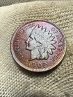 Very Choice AU++ High Grade  1902 Indian Head Cent Toned Pitted