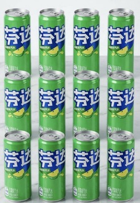 12 PACK! NEW! Fanta Apple Soda FROM CHINA, 11.15 oz Cans, FREE SHIPPING!
