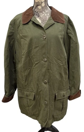 Vtg LL Bean Men’s Cotton With Corduroy Flannel Lined Chore Coat SUPERB video thumbnail