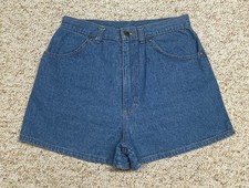 Vintage Tour de France Women' Size 13/14 Denim Shorts High Rise Cotton USA Made