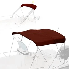 3 Bow Bimini Top Replacement Canvas with Stern Light Hole and Storage Boot, 