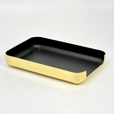 Eldon Emphasis 6000 Tray Gold Brass Tone Executive Desk Note Pad Office 7x5