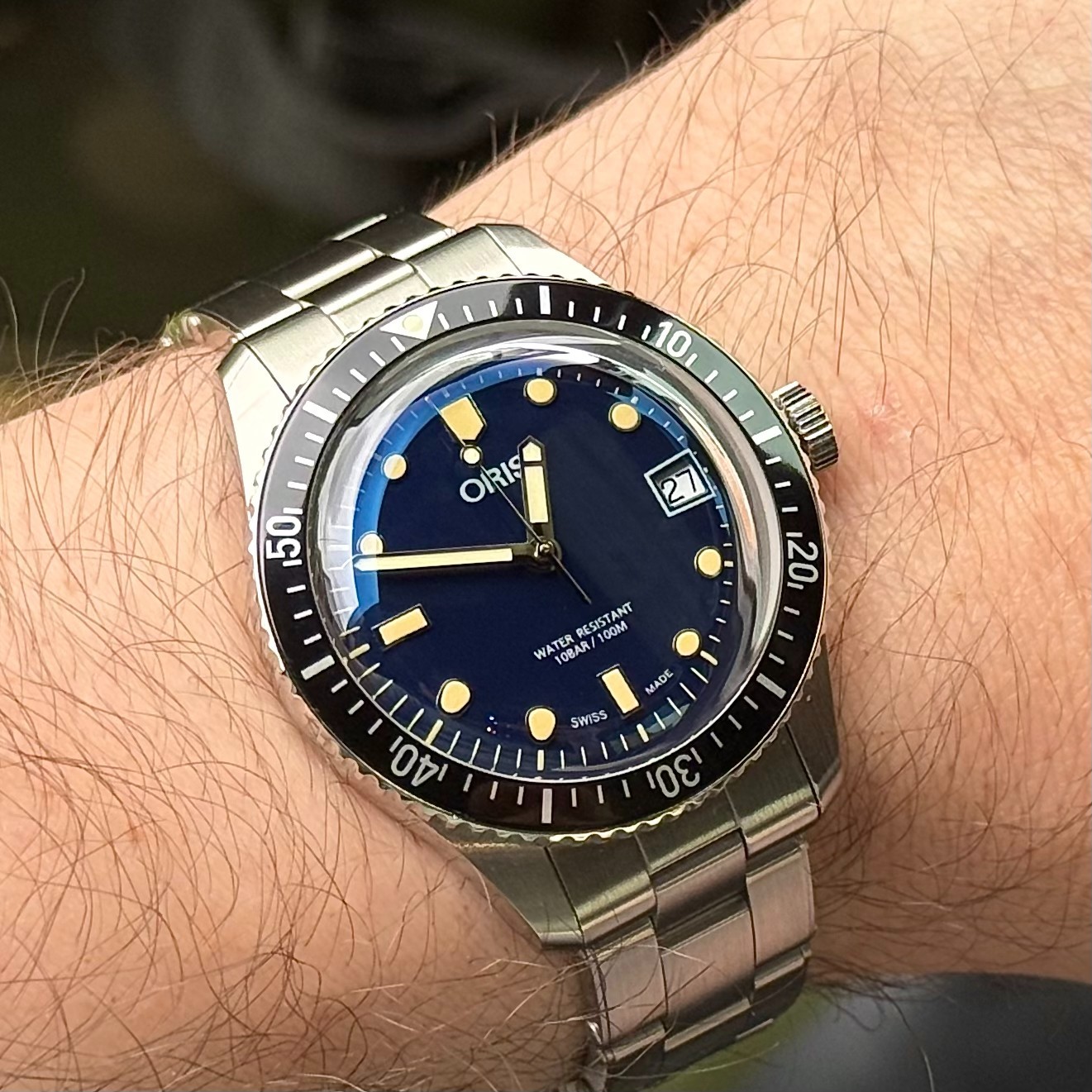 Oris Divers Sixty-Five 65 Blue 36mm Automatic Watch 01 733 7747 4055-07 8 17 18