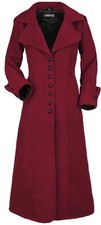 Gothicana by EMP Damen roter Mantel mit großer Kapuze