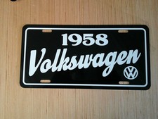 1958 Volkswagen License Plate Car Tag 58 Vw Beetle Bug Type 2 Transporter