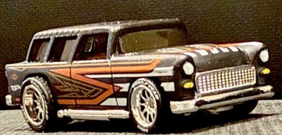 Hot Wheels Classic '55 Nomad CUSTOM Wheel & Tire Real Riders Painted Lights