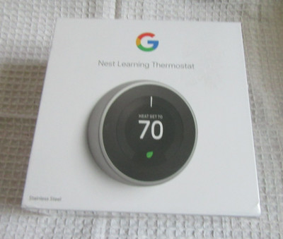 Google Nest 3rd Generation Learning Thermostat T3007ES Stainless Steel