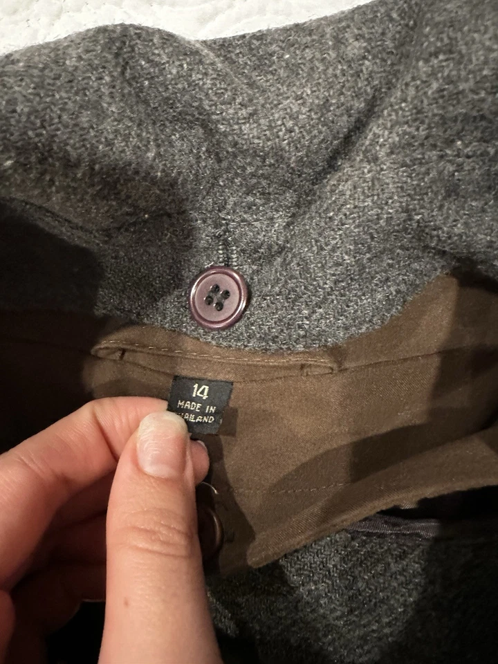 Gabardina para mujer Anne Klein talla 14 marrón con forro y cinturón Foto 3 de 4