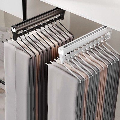 Hosenständer ausziehbarer Hosenständer für platzsparende Garderobe Schrank Organisation