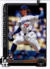 2025 Topps #204 Justin Wrobleski RC Los Angeles Dodgers