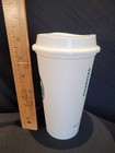 Reusable Starbucks Grande plastic cup and lid non-insulated 2012 Promo Item — photo 9
