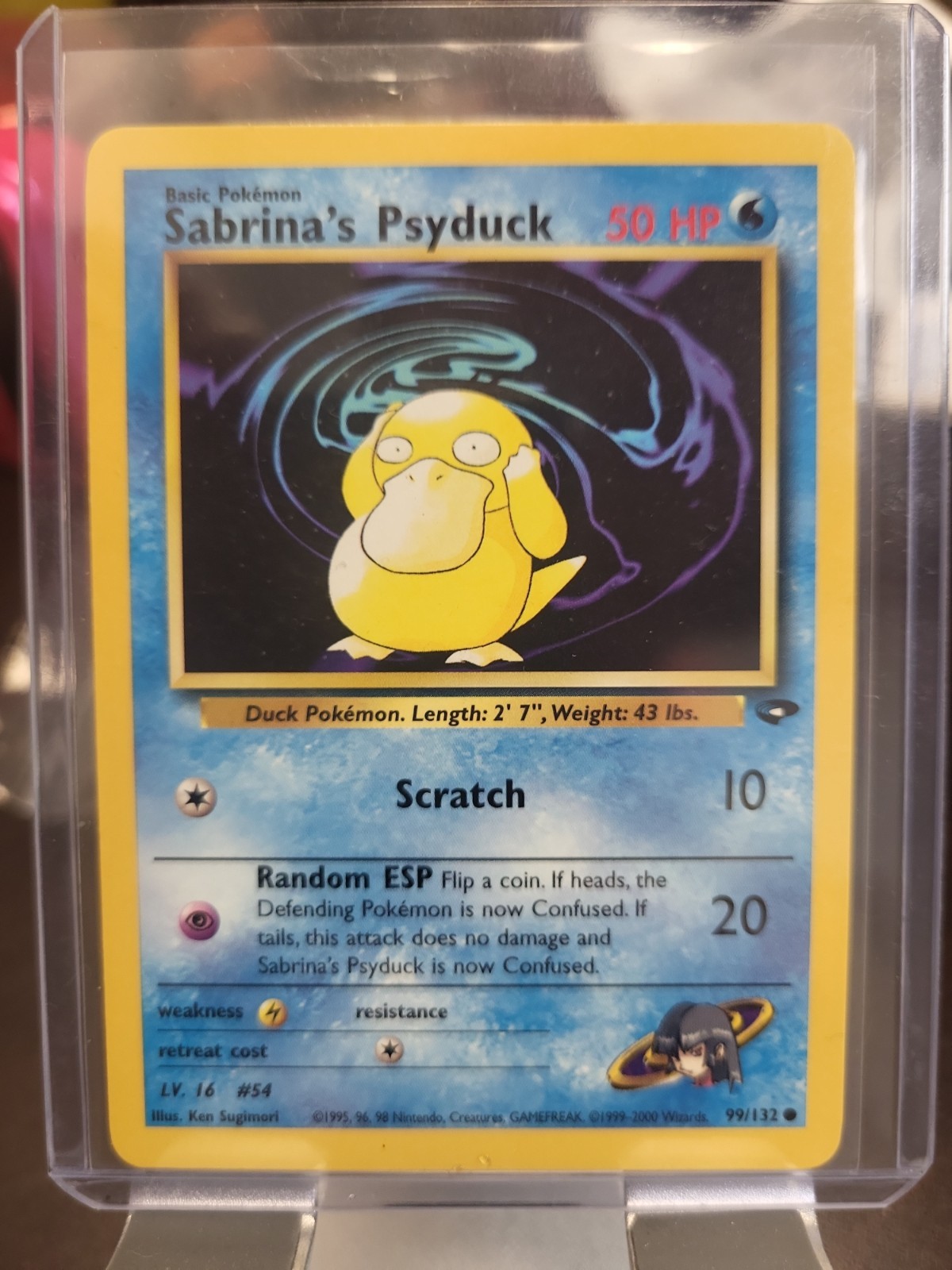 Sabrina's Psyduck 99/132 Common Gym Challenge Pokemon Unlimited NM/M 609d-8